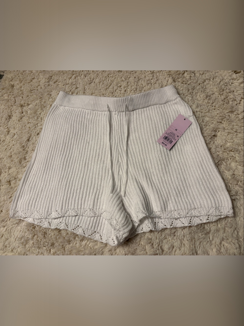 Wild Fable knit pull-on shorts with a drawstring waist crochet hem